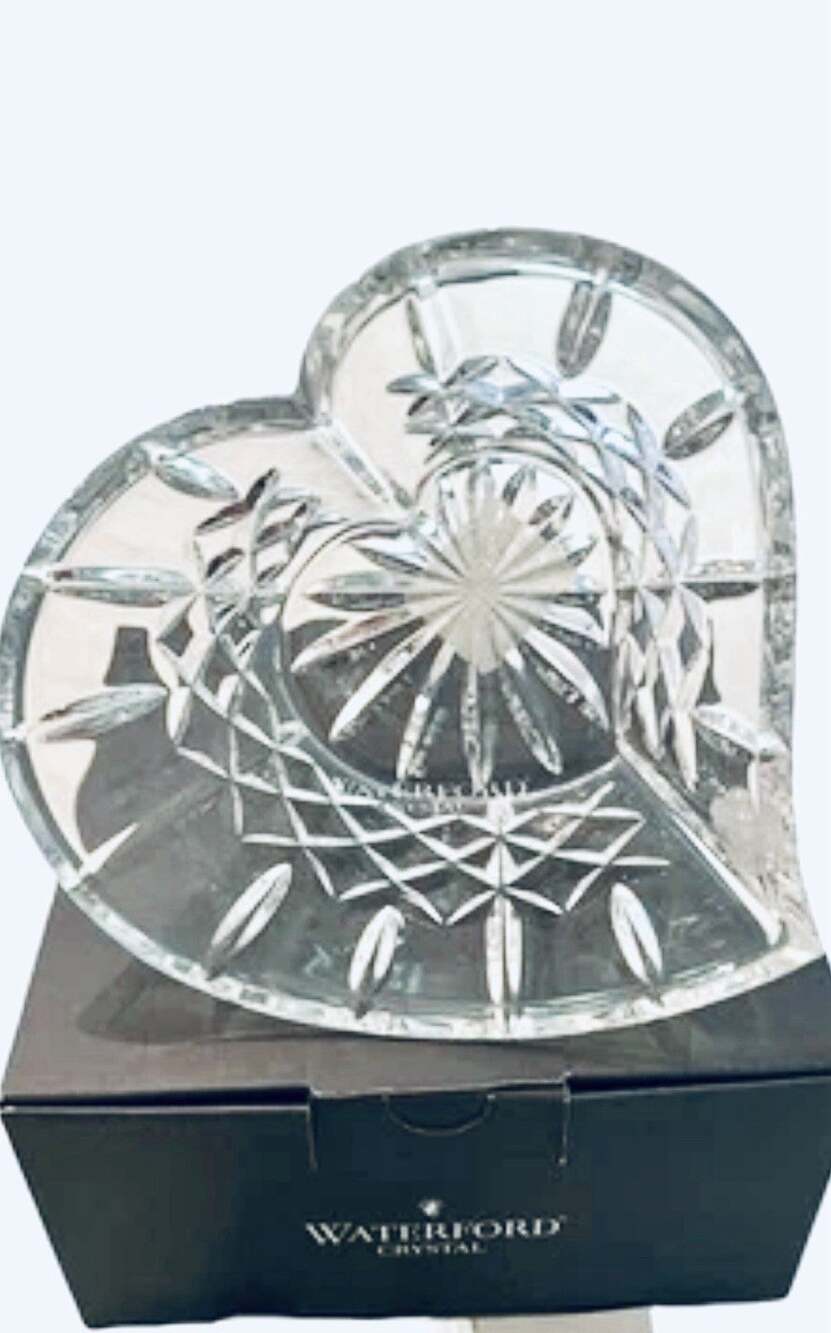 Waterford Crystal Sweetheart Bowl/Trinket Dish Heart Shaped 6" X3 1/2"H Germany